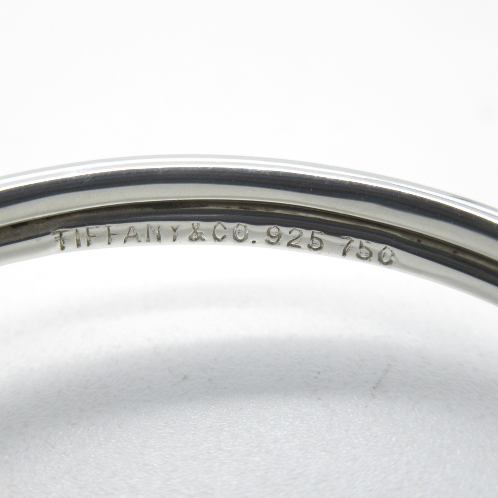 Tiffany Double Hook And Eye Bangle Silver K18 Yel… - image 3